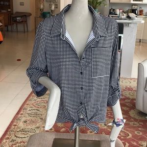 DJ & JUJU blouse checkered pattern.